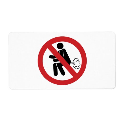 NO Farting  Funny Thai Toilet Sign  Label