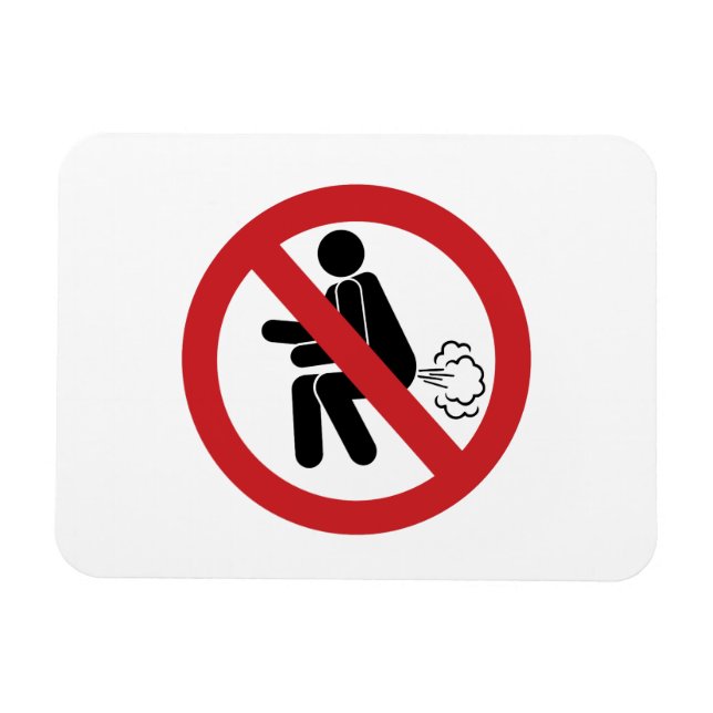 NO Farting ⚠ Funny Thai Toilet Sign ⚠ Magnet (Horizontal)