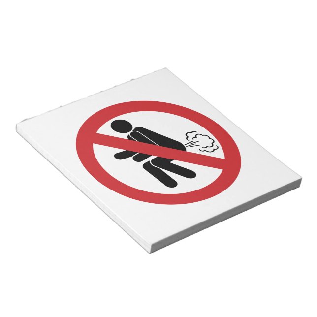 NO Farting ⚠ Funny Thai Toilet Sign ⚠ Notepad (Angled)