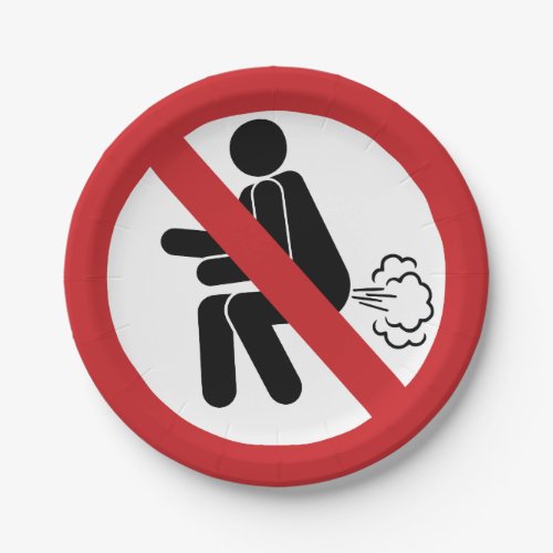 NO Farting  Funny Thai Toilet Sign  Paper Plates