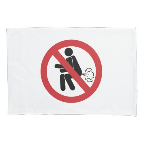 NO Farting  Funny Thai Toilet Sign  Pillow Case