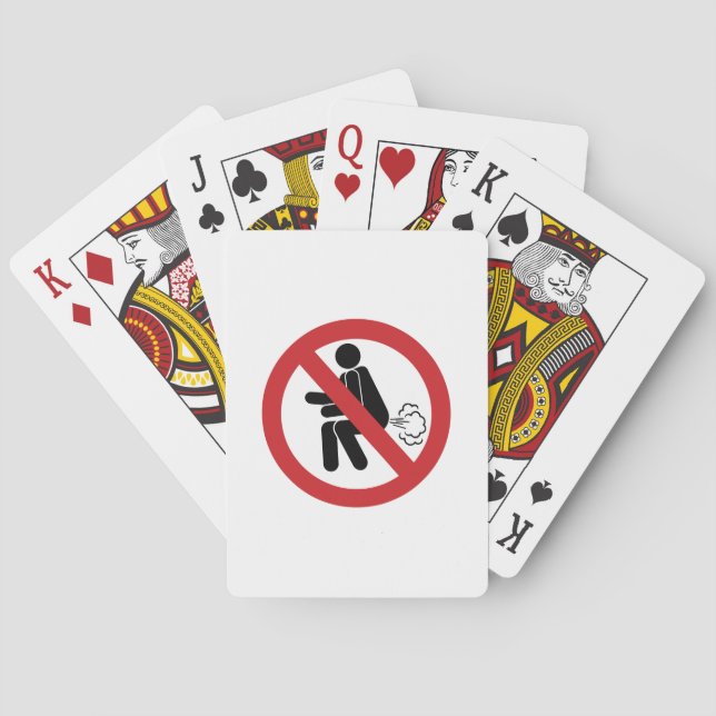 NO Farting ⚠ Funny Thai Toilet Sign ⚠ Poker Cards (Back)