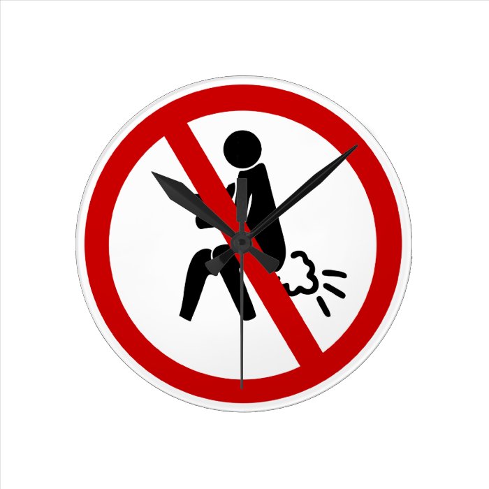 NO Farting ⚠ Funny Thai Toilet Sign ⚠ Round Sticker
