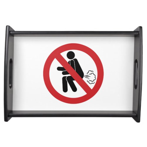 NO Farting  Funny Thai Toilet Sign  Serving Tray