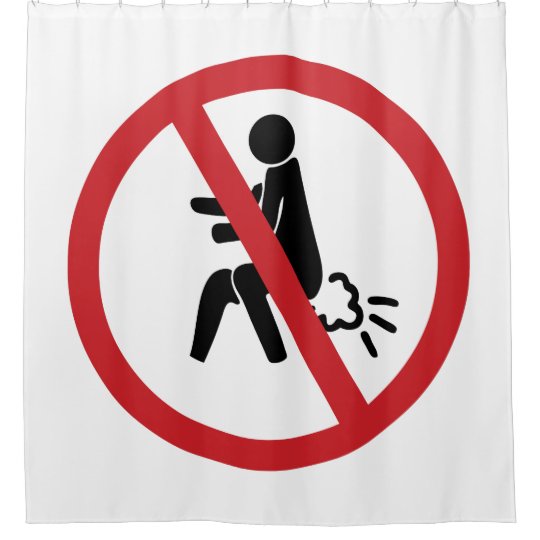 NO Farting ⚠ Funny Thai Toilet Sign ⚠ Shower Curtain