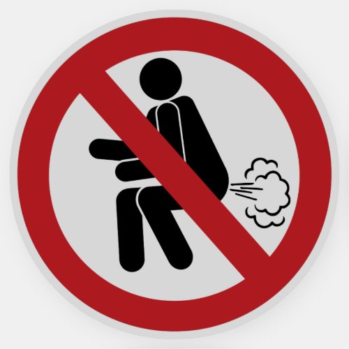 NO Farting  Funny Thai Toilet Sign  Sticker