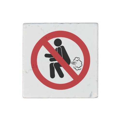 NO Farting  Funny Thai Toilet Sign  Stone Magnet