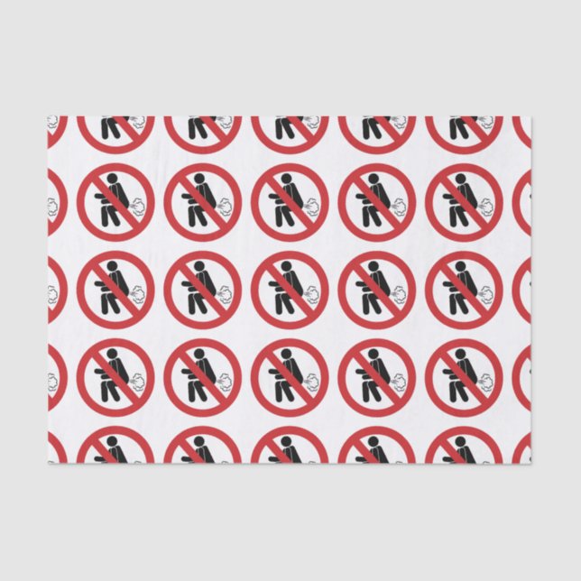 NO Farting ⚠ Funny Thai Toilet Sign ⚠ Tissue Paper (Front)