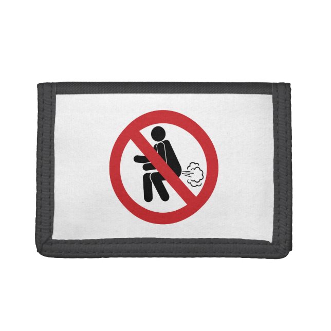 NO Farting ⚠ Funny Thai Toilet Sign ⚠ Trifold Wallet (Front)