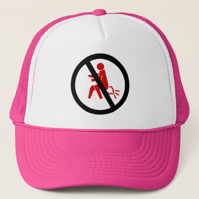 NO Farting ⚠ Funny Thai Toilet Sign ⚠ Trucker Hat (Front)
