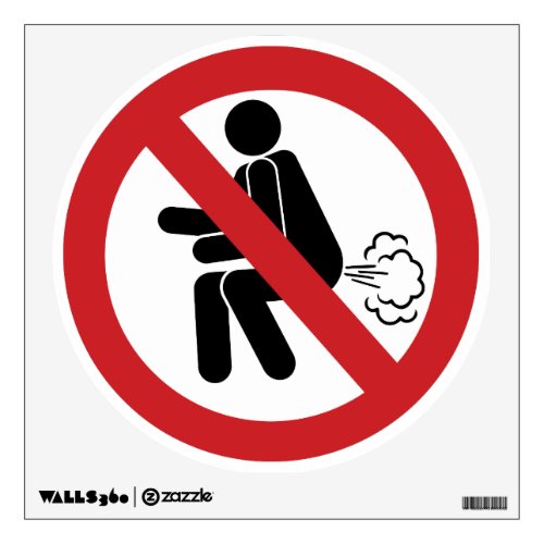 NO Farting  Funny Thai Toilet Sign  Wall Decal