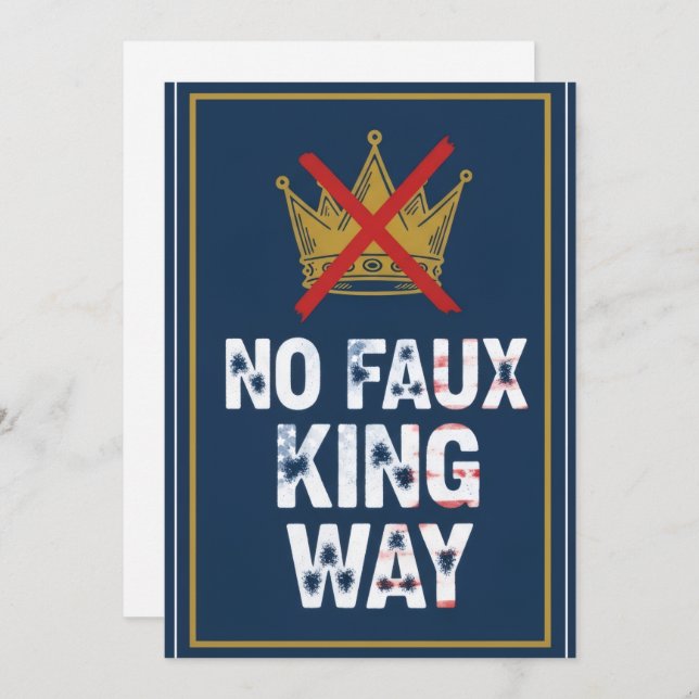 No Faux King Way Invitation (Front/Back)