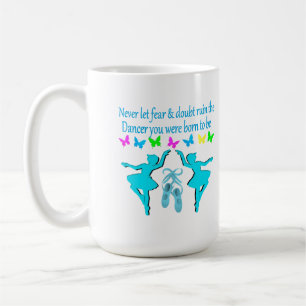 NO FEAR JUST FAITH BALLERINA COFFEE MUG