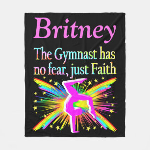NO FEAR JUST FAITH GYMNAST CUSTOM FLEECE BLANKET