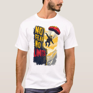 No Fear, No Limits – BASE Jumping Cliff Leap T-Shirt