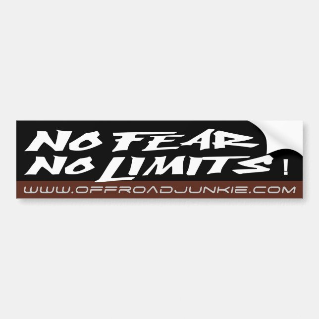 No fear no limits bumper sticker (Front)