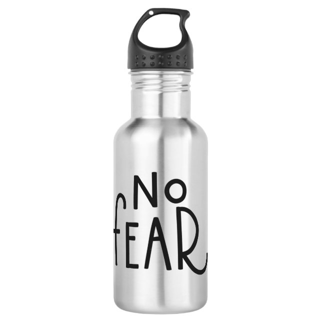 no fear stainless steel water bottle (Front)