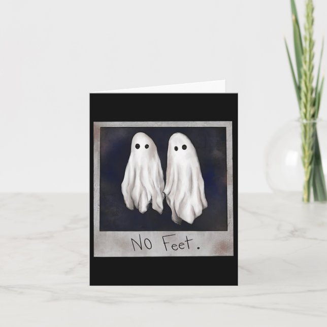 No Feet Ghost Halloween Witch Lydia Bleach Spooky  Card (Front)