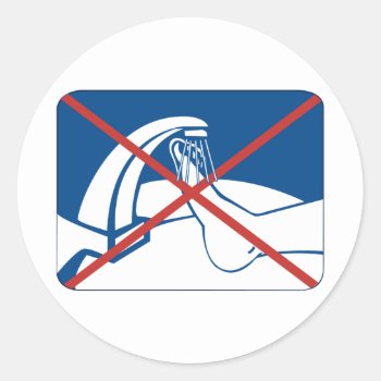 No Feet Washing In The Sink Sign  Thailand Classic Round Sticker by worldofsigns at Zazzle