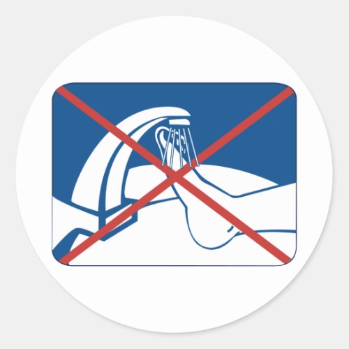 No Feet Washing in the Sink Sign Thailand Classic Round Sticker