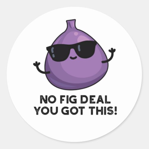 No Fig Deal I Got This Funny Fruit Pun  Classic Round Sticker