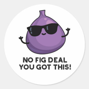 No Fig Deal I Got This Funny Fruit Pun Classic Round Sticker