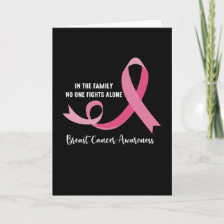 No Fights Alone Family Matching Breast Cancer Gift Card