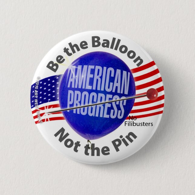 No Filibusters Pinback Button (Front)