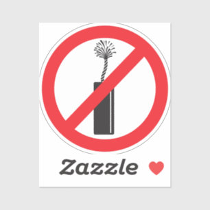 No Firework Symbol Sticker