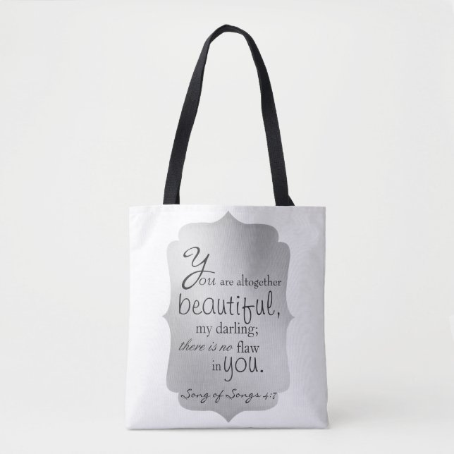 No flaws in you Christian Tote Bag (Front)