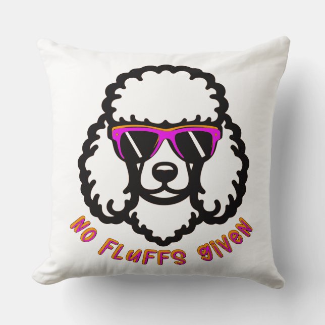 No Fluffs Given Throw Pillow (Front)