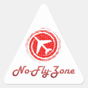 No-fly zone Airplane Sticker