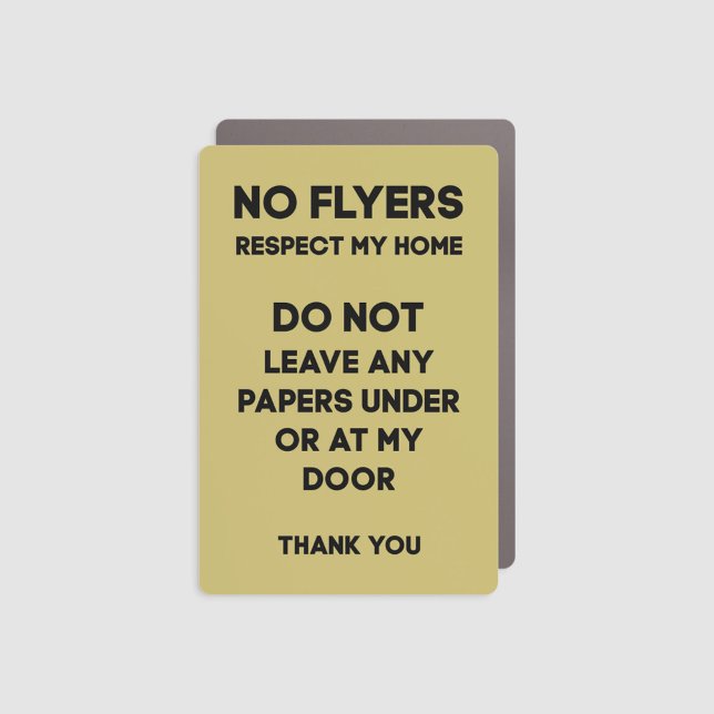 No Flyers Front Door magnet (Creator Uploaded)