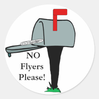 NO Flyers Please Sticker