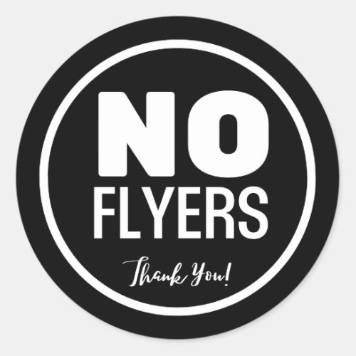 No Flyers Sticker