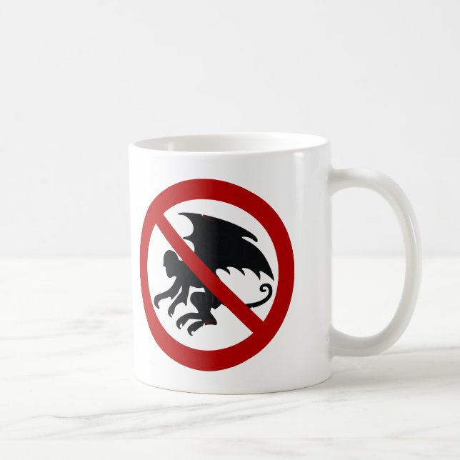 NO FLYING MONKEYS COFFEE MUG (Right)