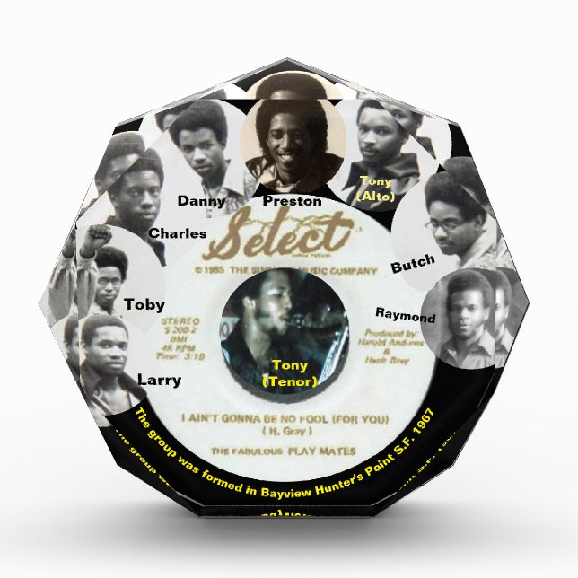 No fool for you acrylic award (Front)