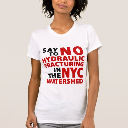 No Fracking NYC Watershed Womens T T_Shirt