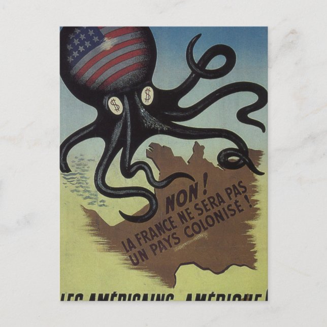No! France will not become_Propaganda poster Postcard (Front)