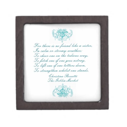 No Friend Like a Sister Poem by Christina Rossetti Gift Box