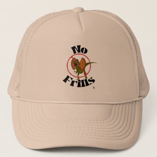 No Frills Dinosaur Cartoon Fun Jurassic Humor Trucker Hat
