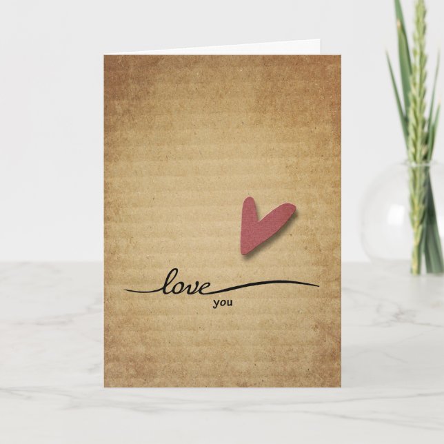 No Frills Valentines Day Holiday Card (Front)
