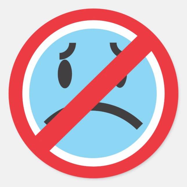 No Frowns Sticker (Front)