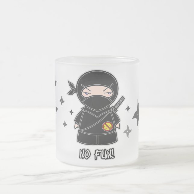 No Fun! Ninja With Shurikens Mug (Center)
