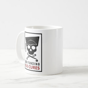 No funding, no cures coffee mug