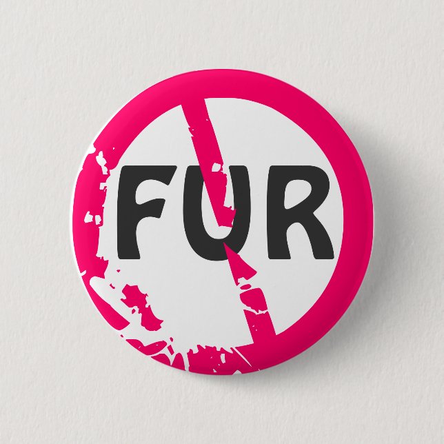 NO FUR! PINBACK BUTTON (Front)