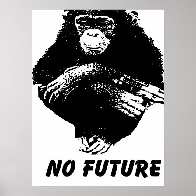 No Future Monkey Poster (Front)