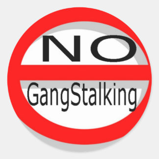 No Gangstalking Classic Round Sticker
