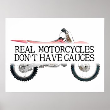 No Gauges Dirt Bike Motocross Poster by allanGEE at Zazzle