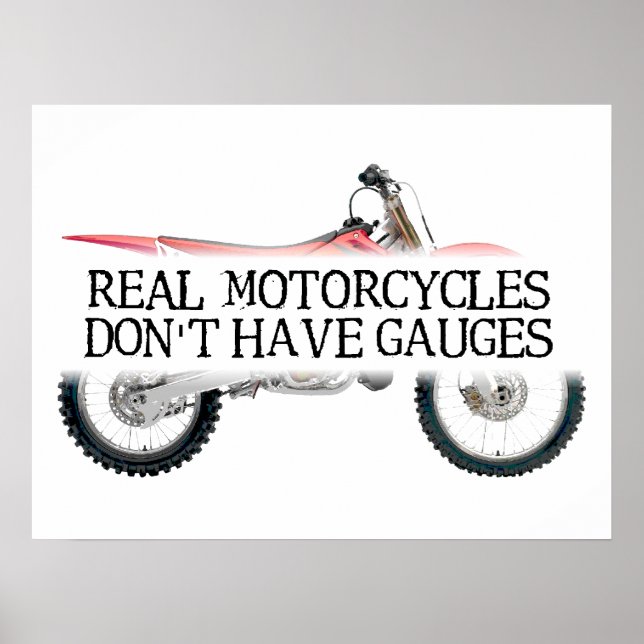 No Gauges Dirt Bike Motocross Poster (Front)
